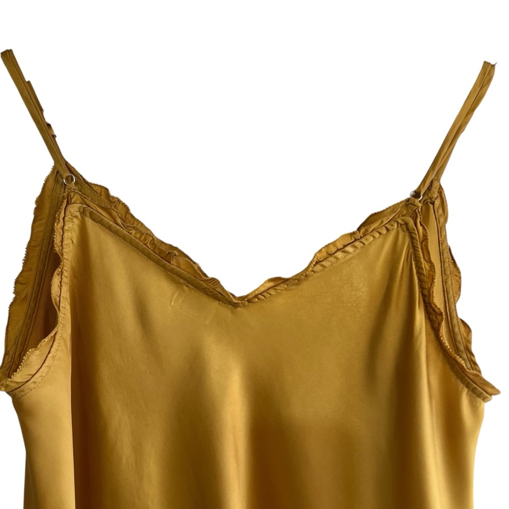 Wilfred Gold Satin Ruffle-Trim Cami - Picture 7 of 10